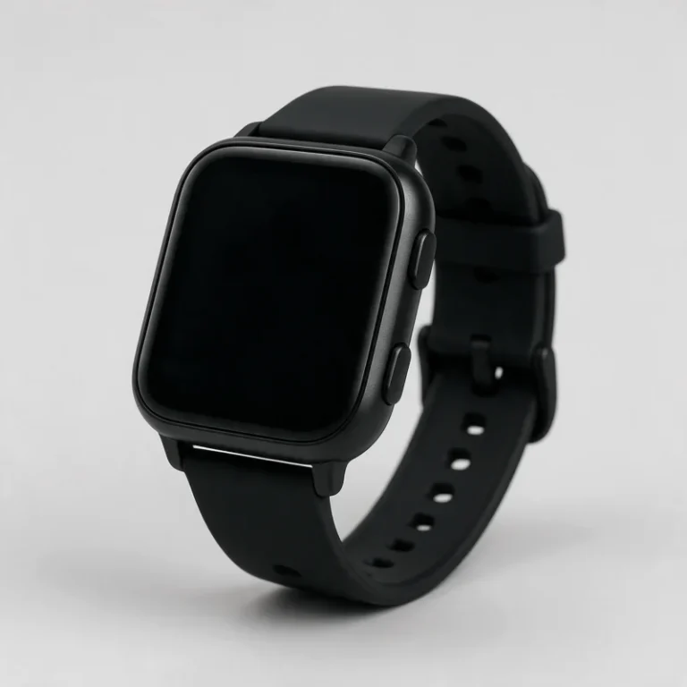 Smartwatch with a blank screen, sample product photo